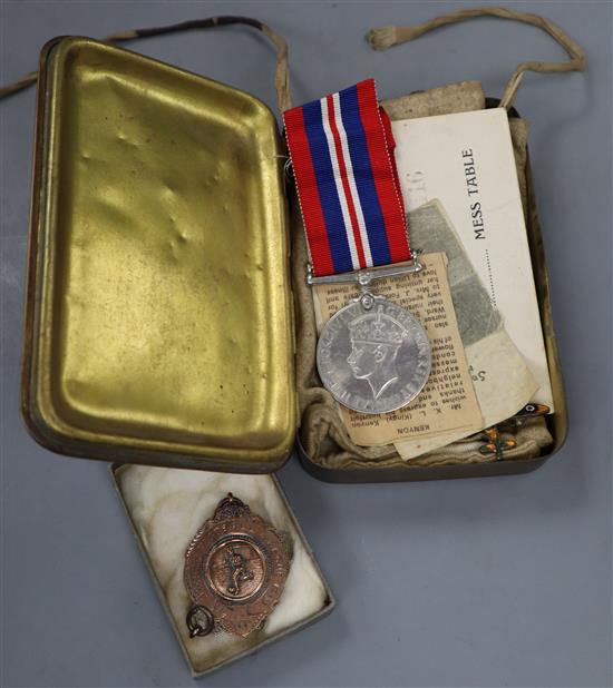 A collection of military medals etc